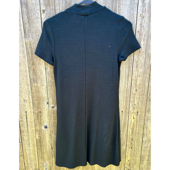 Forever 21 Womens Dress Large Black Fitted a line Mock Neck‎ - Picture 4 of 4